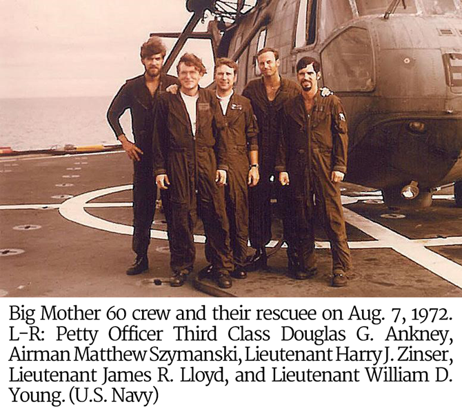 Big Mother 60 crew and their rescuee